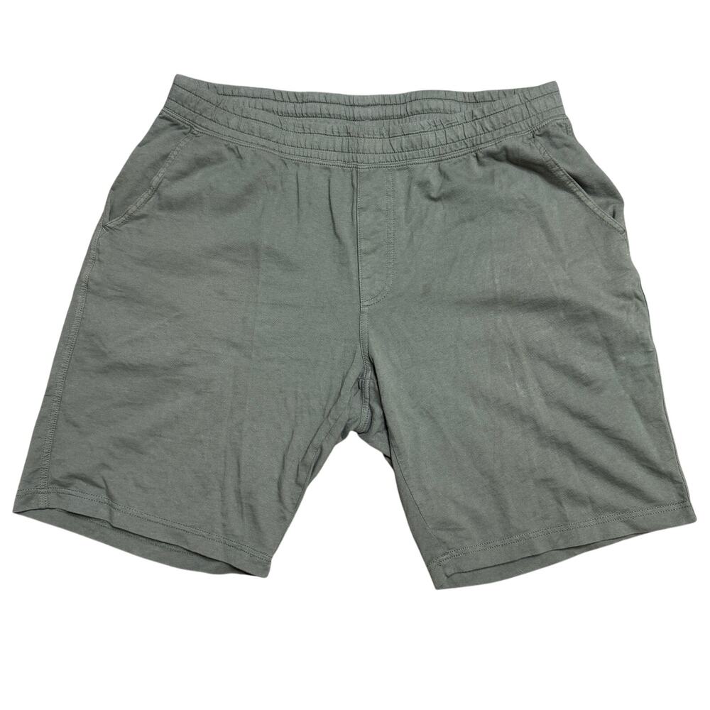 UNIQLO MENS SHORTS 36 38 L XL EXTRA LARGE OLIVE GREEN DRAWSTRING RELAXED